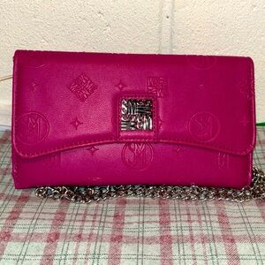 Steve Madden pink wristlet crossbody Bjuddy matching card case